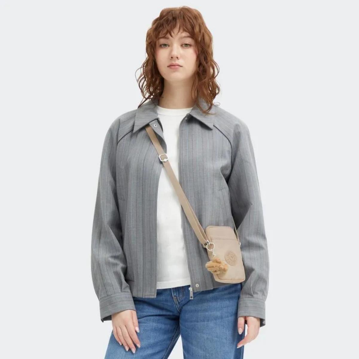 Bolsa Kipling Tally Sparkled - Bege Kipling