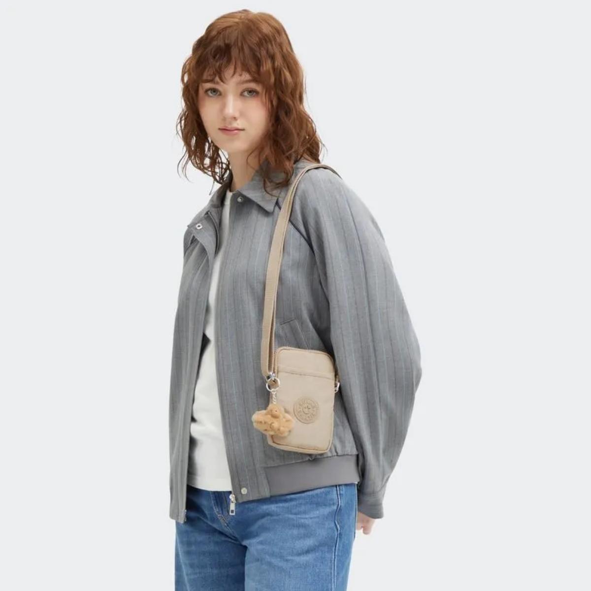 Bolsa Kipling Tally Sparkled - Bege Kipling