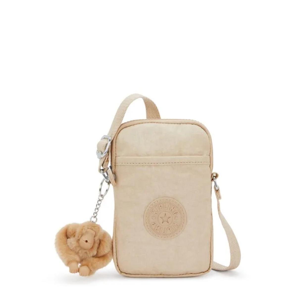 Bolsa Kipling Tally Sparkled - Bege Kipling