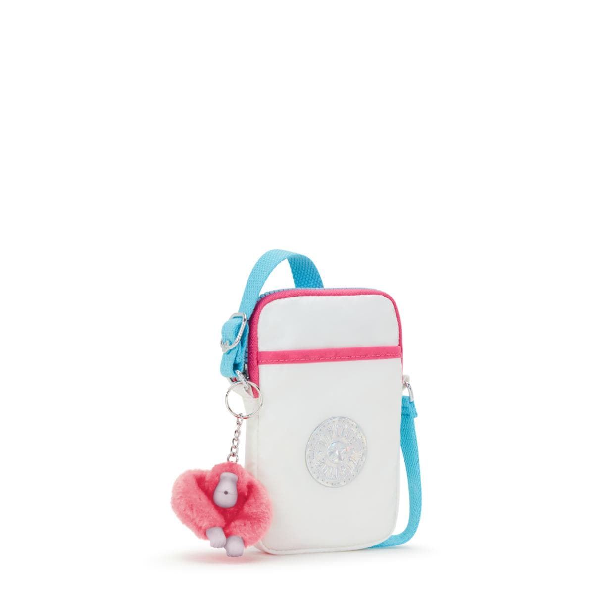 Bolsa Transversal Kipling Tally - Alabaster Lacq - Prata Kipling