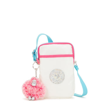 Bolsa Transversal Kipling Tally - Alabaster Lacq - Prata Kipling