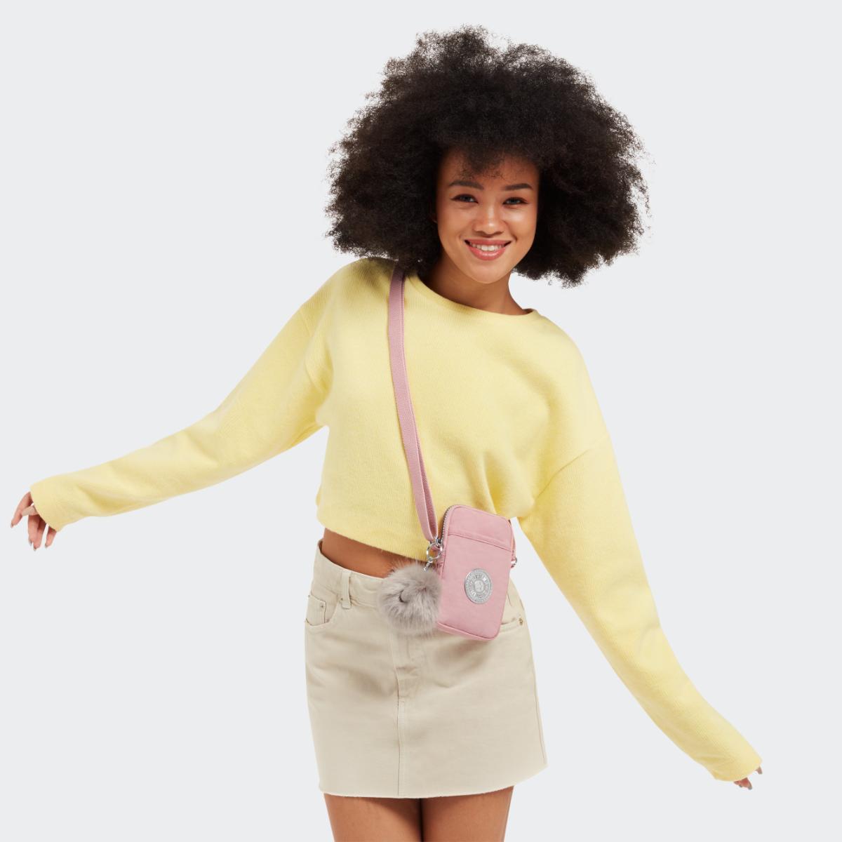 Bolsa Transversal Kipling Tally - Bridal Rose - Rosa Kipling