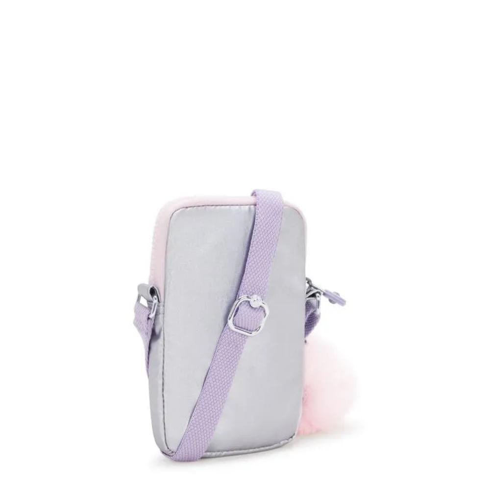 Bolsa Transversal Kipling Tally - Silver Glow Metallic Kipling