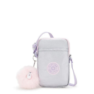 Bolsa Transversal Kipling Tally - Silver Glow Metallic