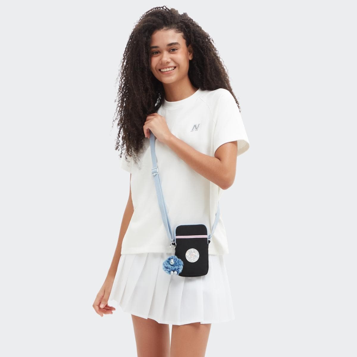 Bolsa Transversal Kipling Tally - True Black Mix Kipling