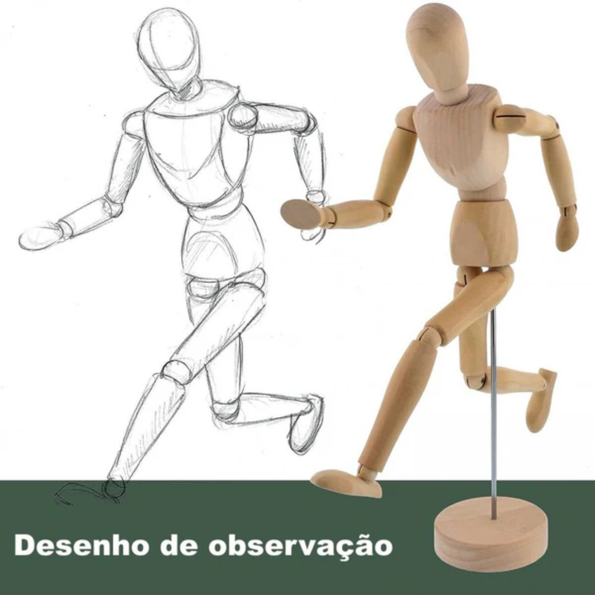 Boneco Articulado  Para Desenho - Masculino - 30cm - AA3012 Art Alternatives