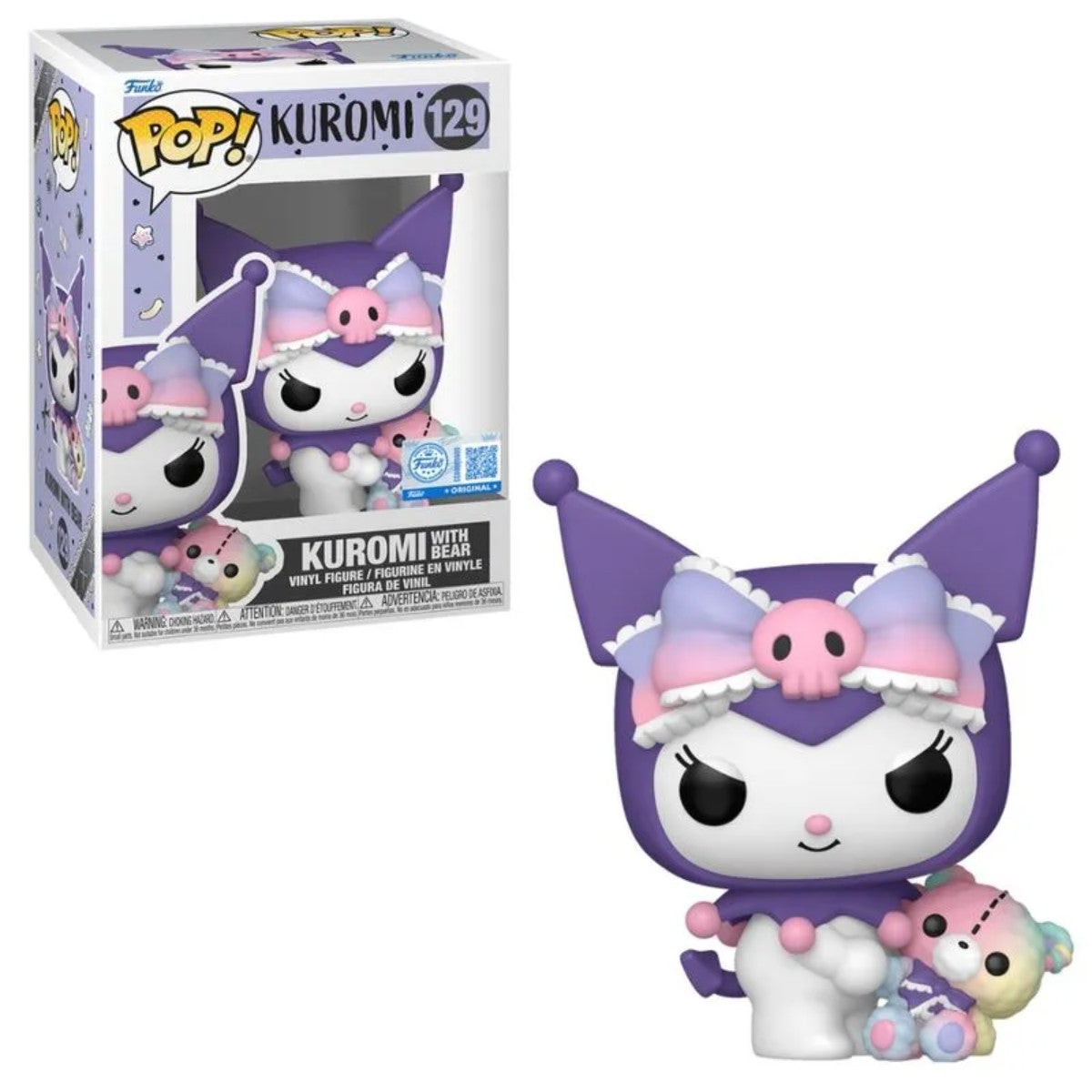Boneco Funko Pop! Sanrio - Kuromi Com Urso Funko Pop