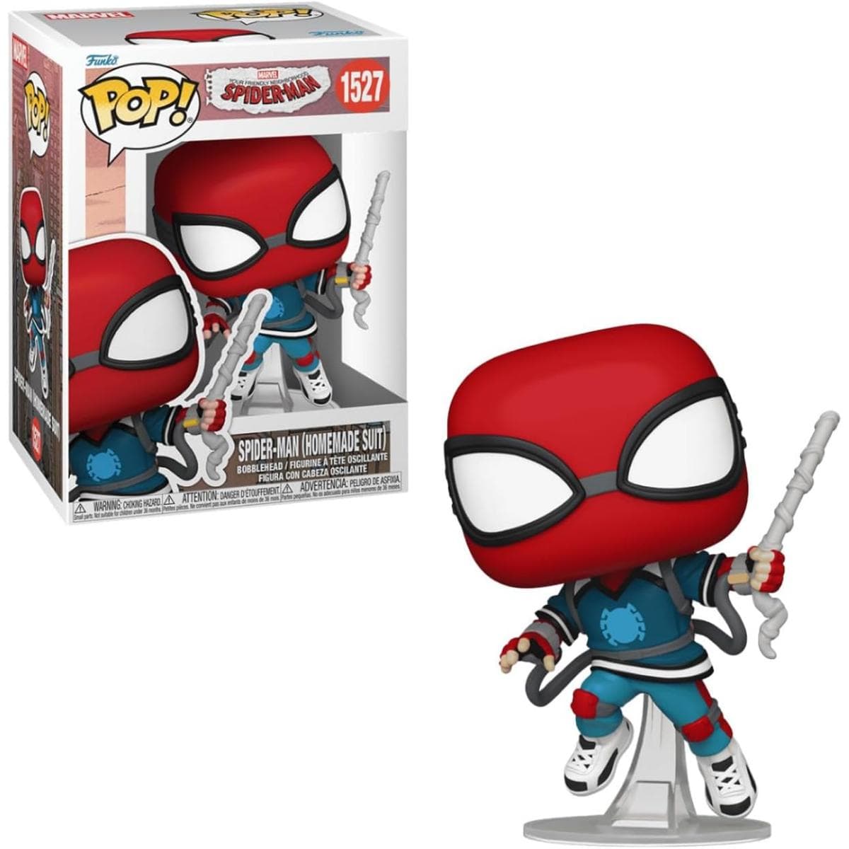 Boneco Funko Pop! Spider Man Amigao Da Vizinhanca - Traje Caseiro Funko Pop