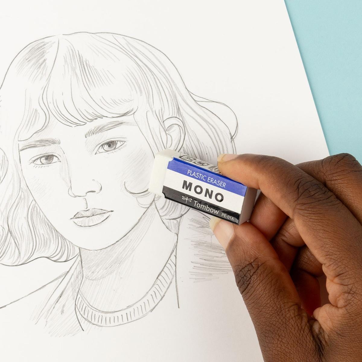 Borracha Tombow Mono - Branca - Pequena Tombow