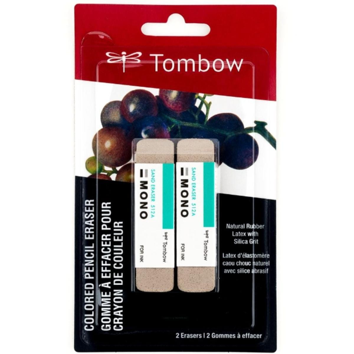 Borracha Tombow Mono Sand - Para Apagar Lápis de Cor - C/2 Tombow