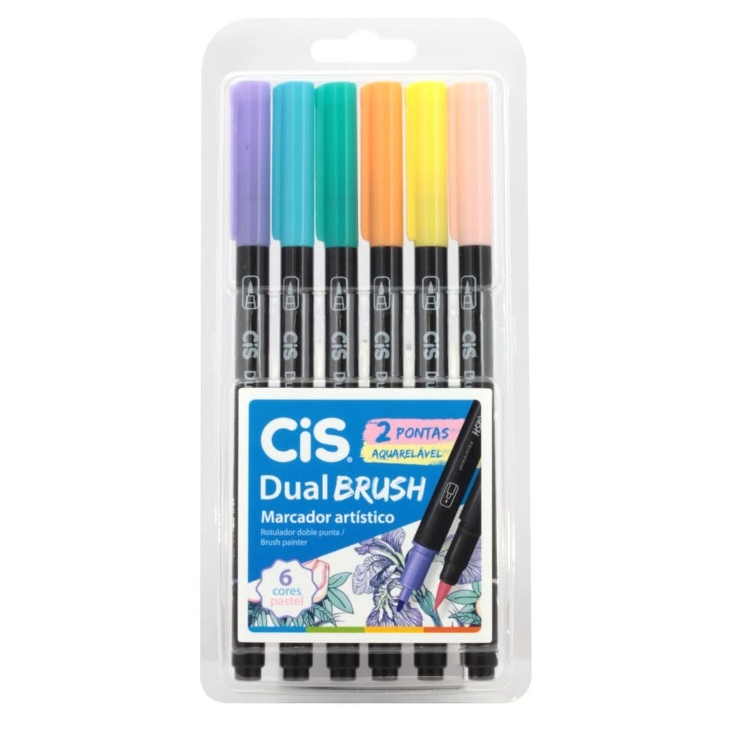 Brush Pen Cis Dual Brush - 6 Tons Pastel Cis