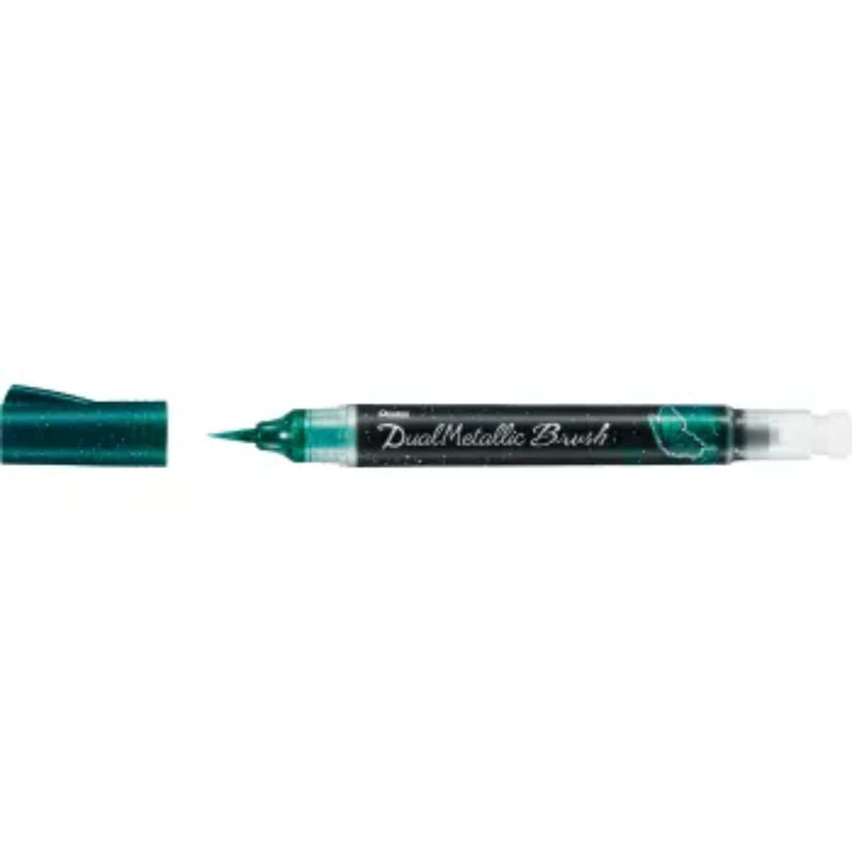 Brush Pen Pentel Dual Metallic Brush - Cores Verde Pentel
