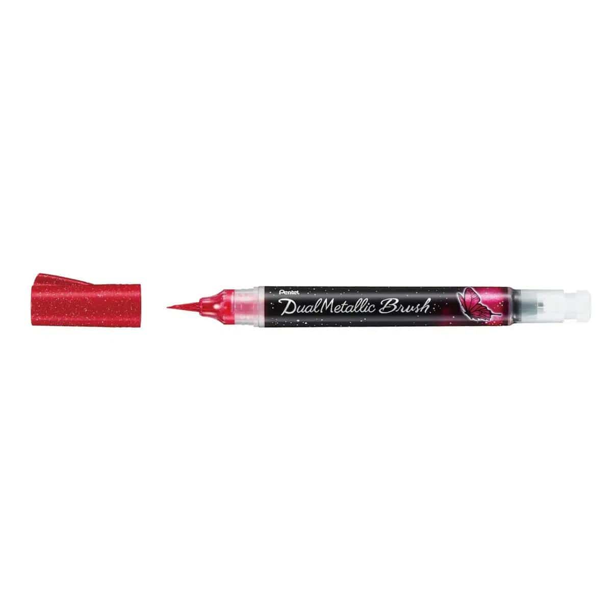 Brush Pen Pentel Dual Metallic Brush - Cores Rosa Pentel