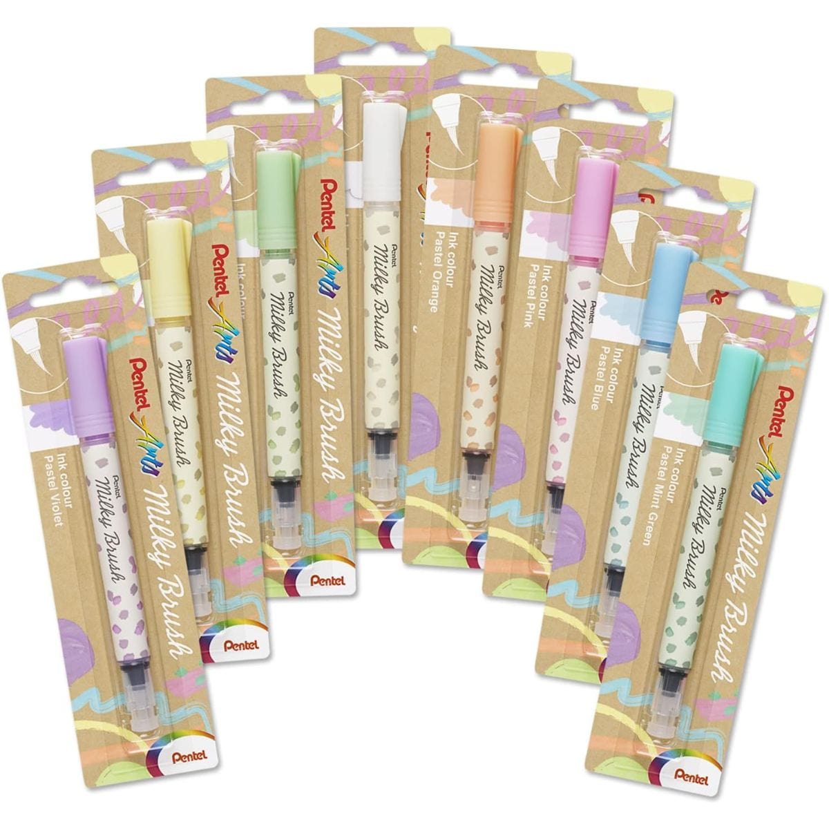 Brush Pen Pentel Milky Brush - Cores Pentel