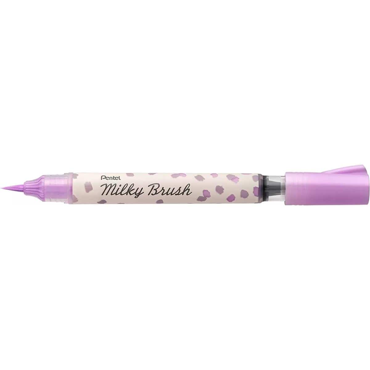 Brush Pen Pentel Milky Brush - Cores Violeta Pentel