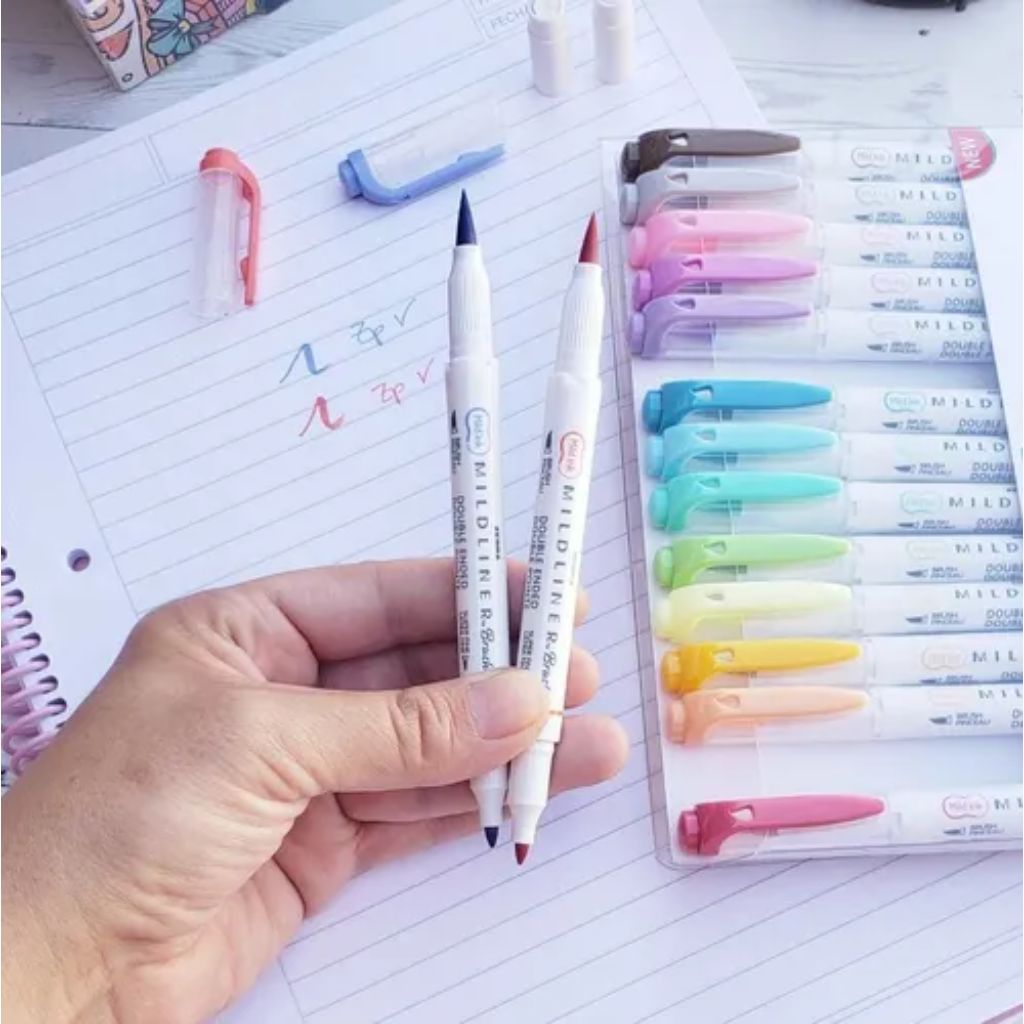 Brush Pen Zebra Mildliner - 15 Cores NewPen