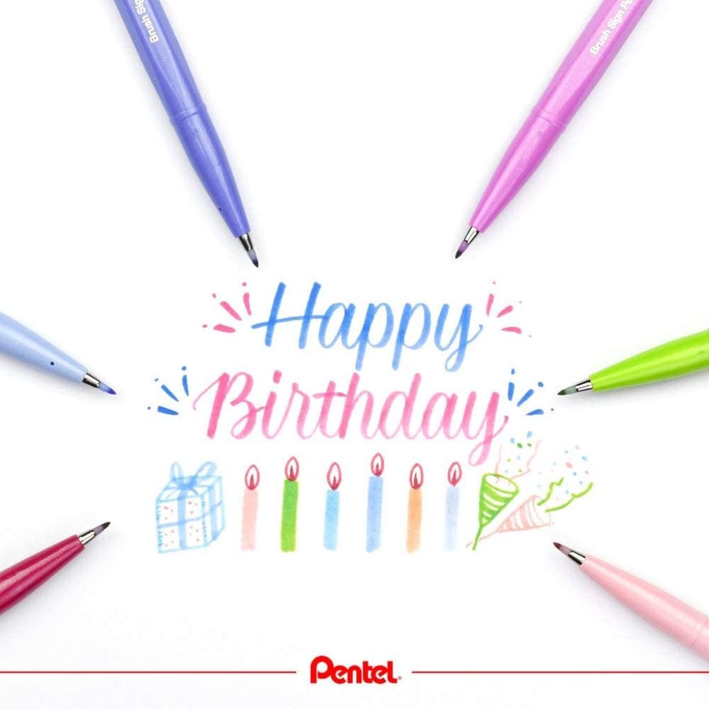 Brush Sign Pen Pentel - Estojo com 6 Tons Pastel Pentel