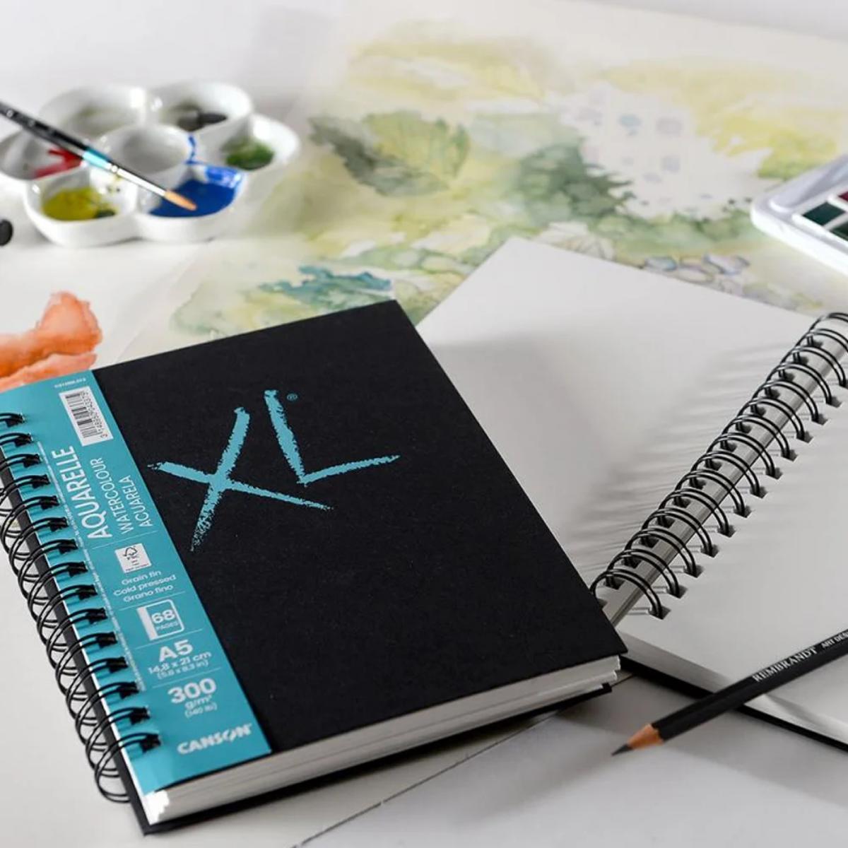 Sketchbook Canson XL Aquarelle A5 Espiral - Aquarela - 300g