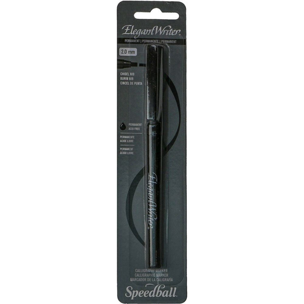 Caneta Caligráfica Permanente Speedball 2.0mm - Preta