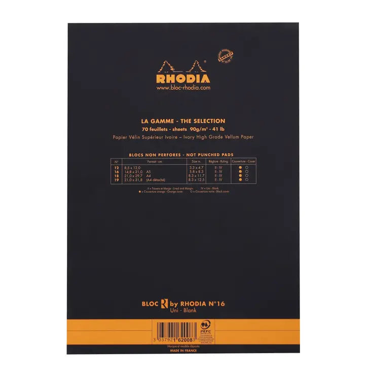 Bloco Rhodia Depuis Black A5 - 90g 70 folhas