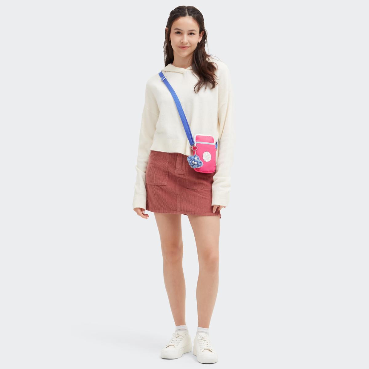 Bolsa Transversal Kipling Tally - Happy Pink Mix