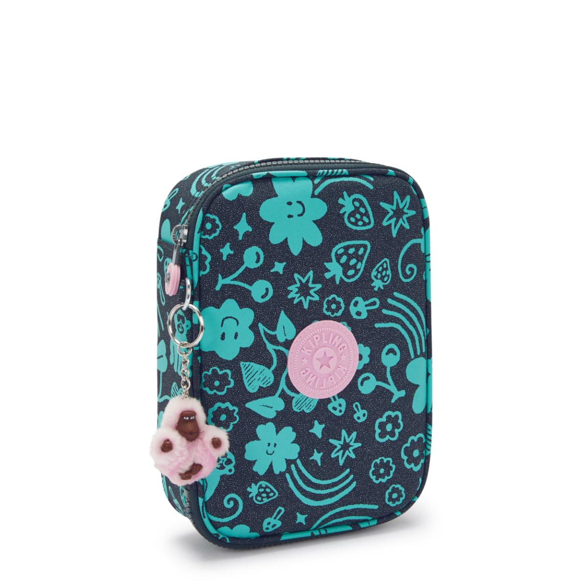Estojo Kipling 100 Pens - Magical Print - Azul