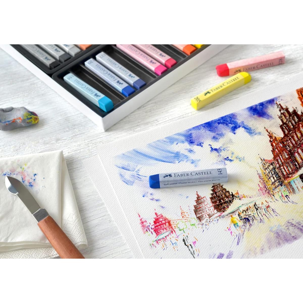 Giz Pastel Seco Longo - 24 Cores - Faber Castell - Goldfaber