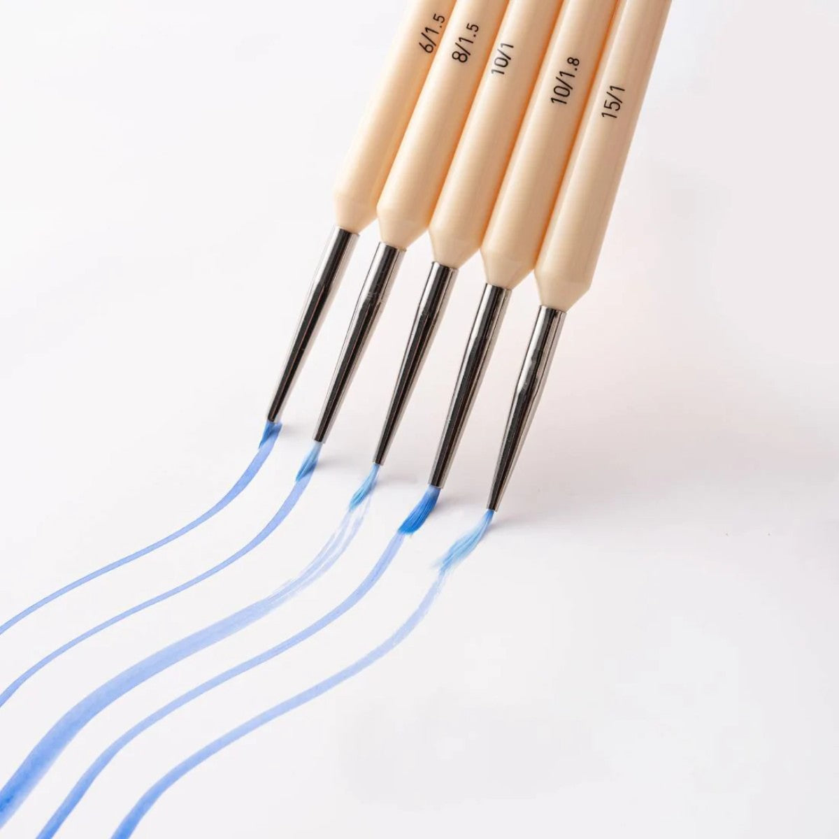 Kit Pincel para Guache HIMI com 5 – Cabo Bege