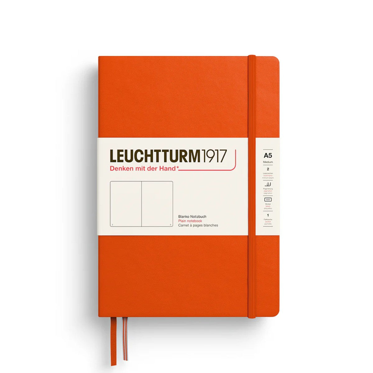 Caderno A5 Leuchtturm1917 Capa Dura - Liso - Pumpkin - 80 g/m² Leuchtturm1917