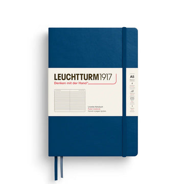 Caderno A5 Leuchtturm1917 Capa Dura - Pautado - Indigo - 80 g/m² Leuchtturm1917