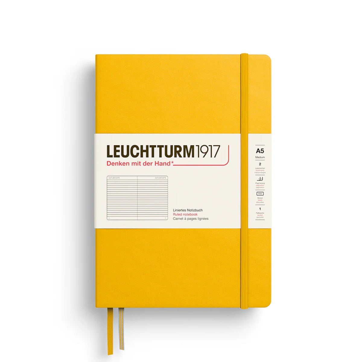 Caderno A5 Leuchtturm1917 Capa Dura - Pautado - Sunflower - 80 g/m² Leuchtturm1917