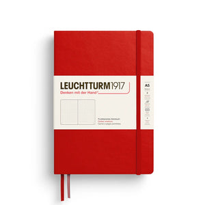 Caderno A5 Leuchtturm1917 Capa Dura - Pontilhado - Cherry - 80 g/m²