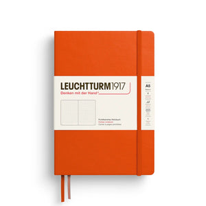 Caderno A5 Leuchtturm1917 Capa Dura - Pontilhado - Pumpkin - 80 g/m²