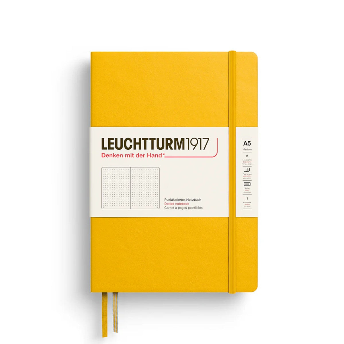 Caderno A5 Leuchtturm1917 Capa Dura - Pontilhado - Sunflower - 80 g/m² Leuchtturm1917