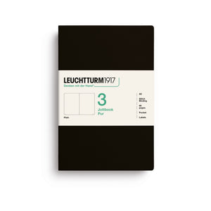 Caderno Leuchtturm Jottbook Pur A5 - Black - Sem Pauta C/3
