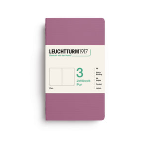 Caderno Leuchtturm Jottbook Pur A6 - Dusty Rose - Sem Pauta C/3