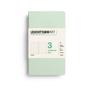 Caderno Leuchtturm Jottbook Pur A6 - Mint Green - Pontilhado C/3
