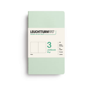 Caderno Leuchtturm Jottbook Pur A6 - Mint Green - Sem Pauta C/3
