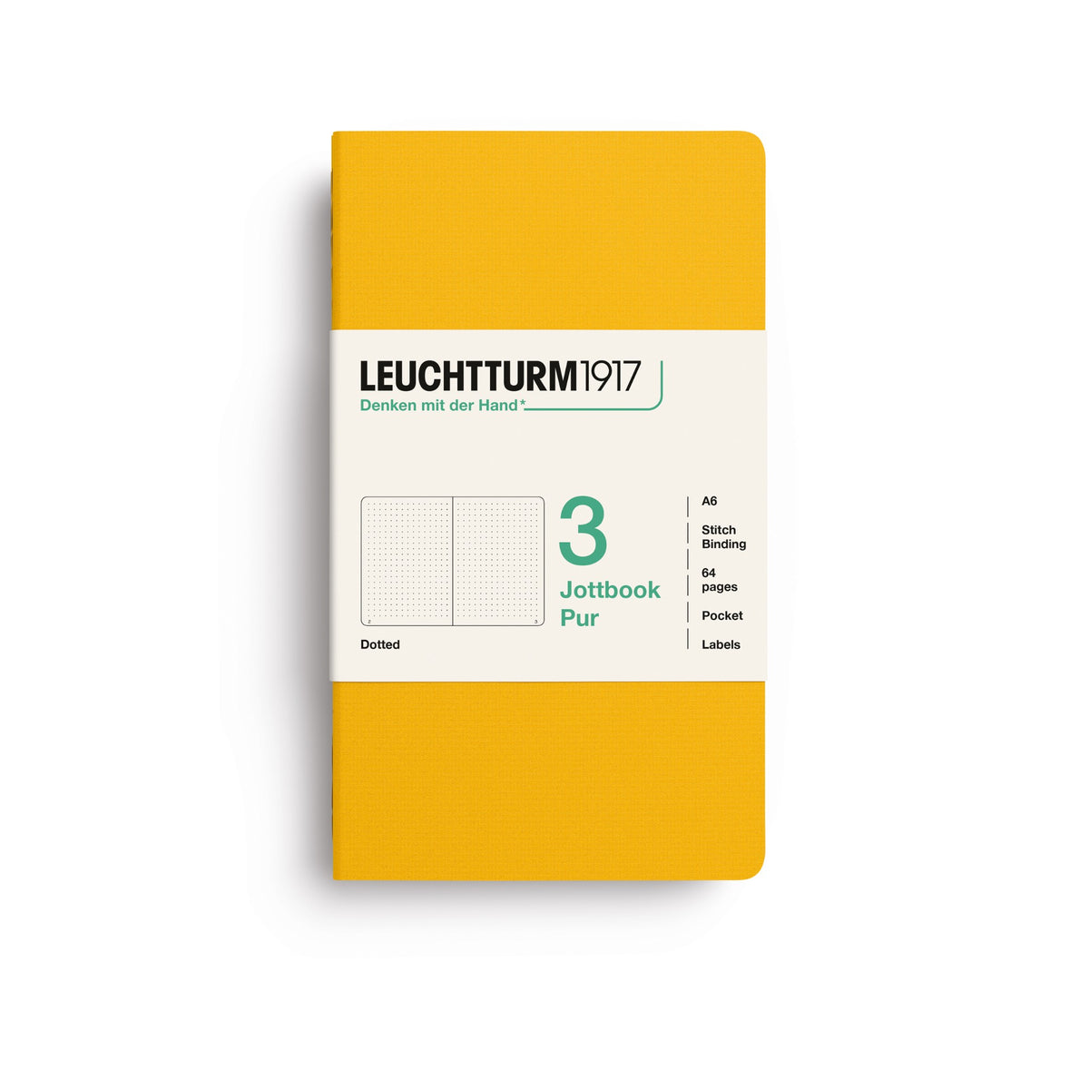 Caderno Leuchtturm Jottbook Pur A6 - Sunflower - Pontilhado C/3 Leuchtturm1917