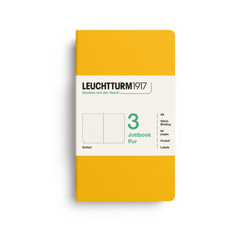 Caderno Leuchtturm Jottbook Pur A6 - Sunflower - Pontilhado C/3 Leuchtturm1917
