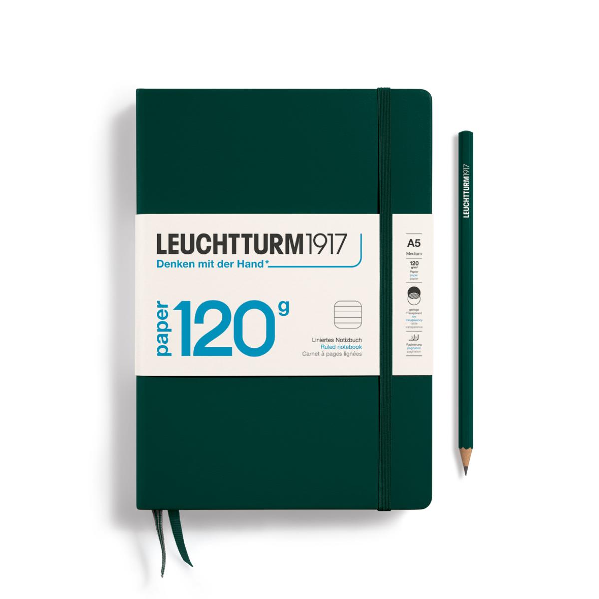 Caderno Leuchtturm1917 120g - Forrest Green - A5 - Pautado Leuchtturm1917