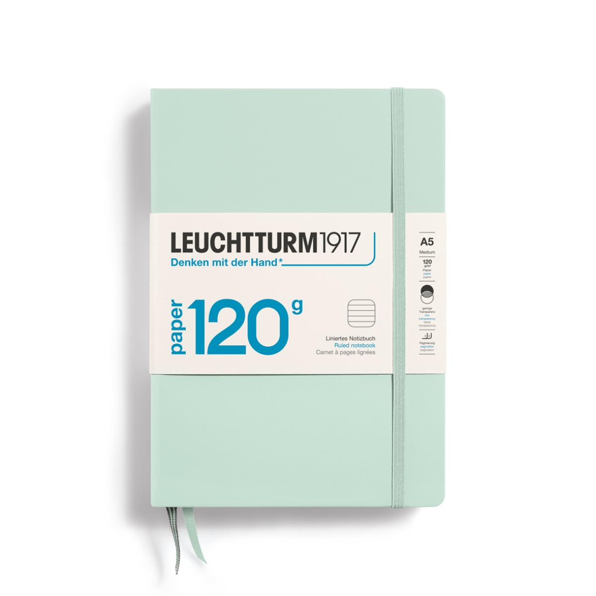 Caderno Leuchtturm1917 120g - Mint Green - A5 - Pautado Leuchtturm1917