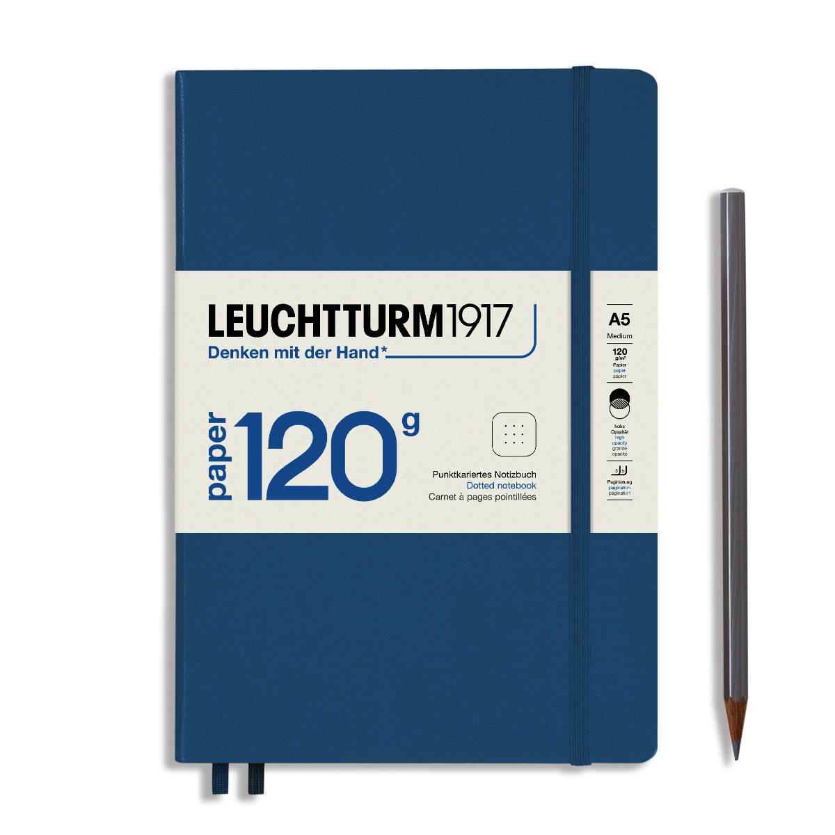 Caderno Leuchtturm1917 120g - Navy Blue - A5 - Pautado Leuchtturm1917