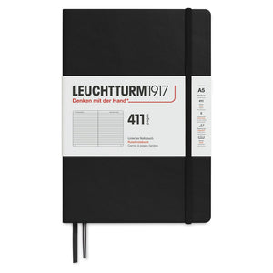 Caderno Leuchtturm1917 A5 - Capa Dura - Pautado - Preto - 80g/m²