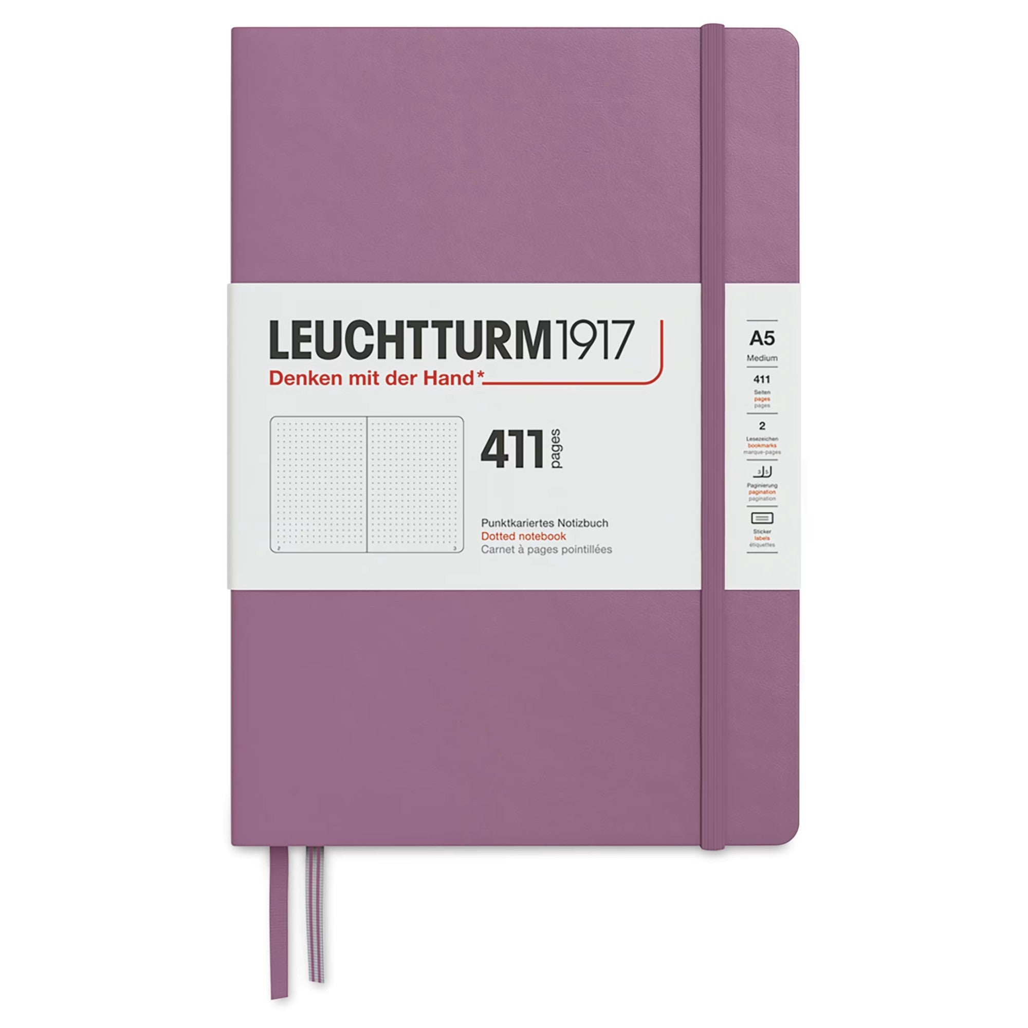 Caderno Leuchtturm1917 A5 - Capa Dura - Pontilhado - Dusty Rose - 80g/m² Leuchtturm1917