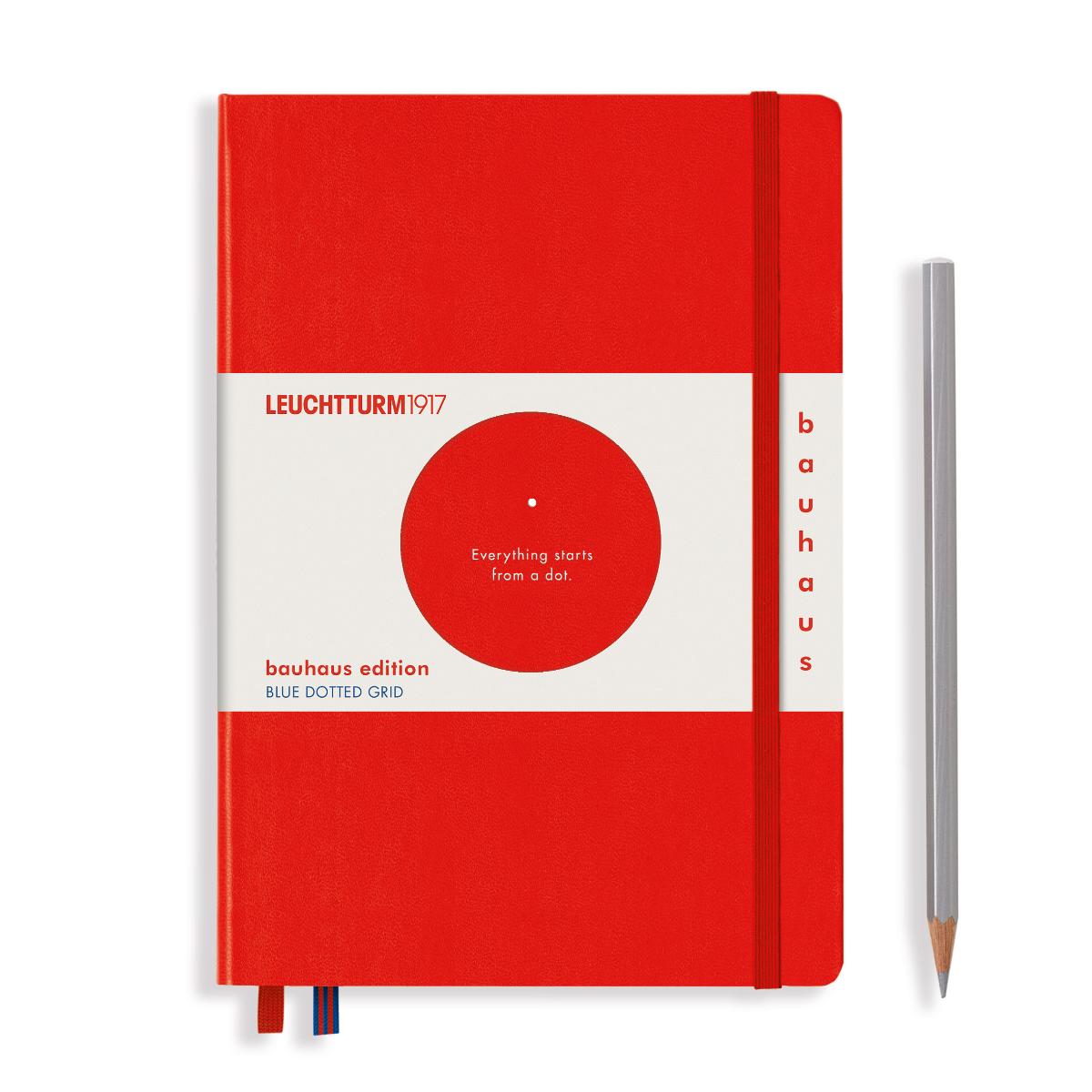 Caderno Leuchtturm1917 - Bauhaus Edition - Red - A5 Pontilhado Leuchtturm1917
