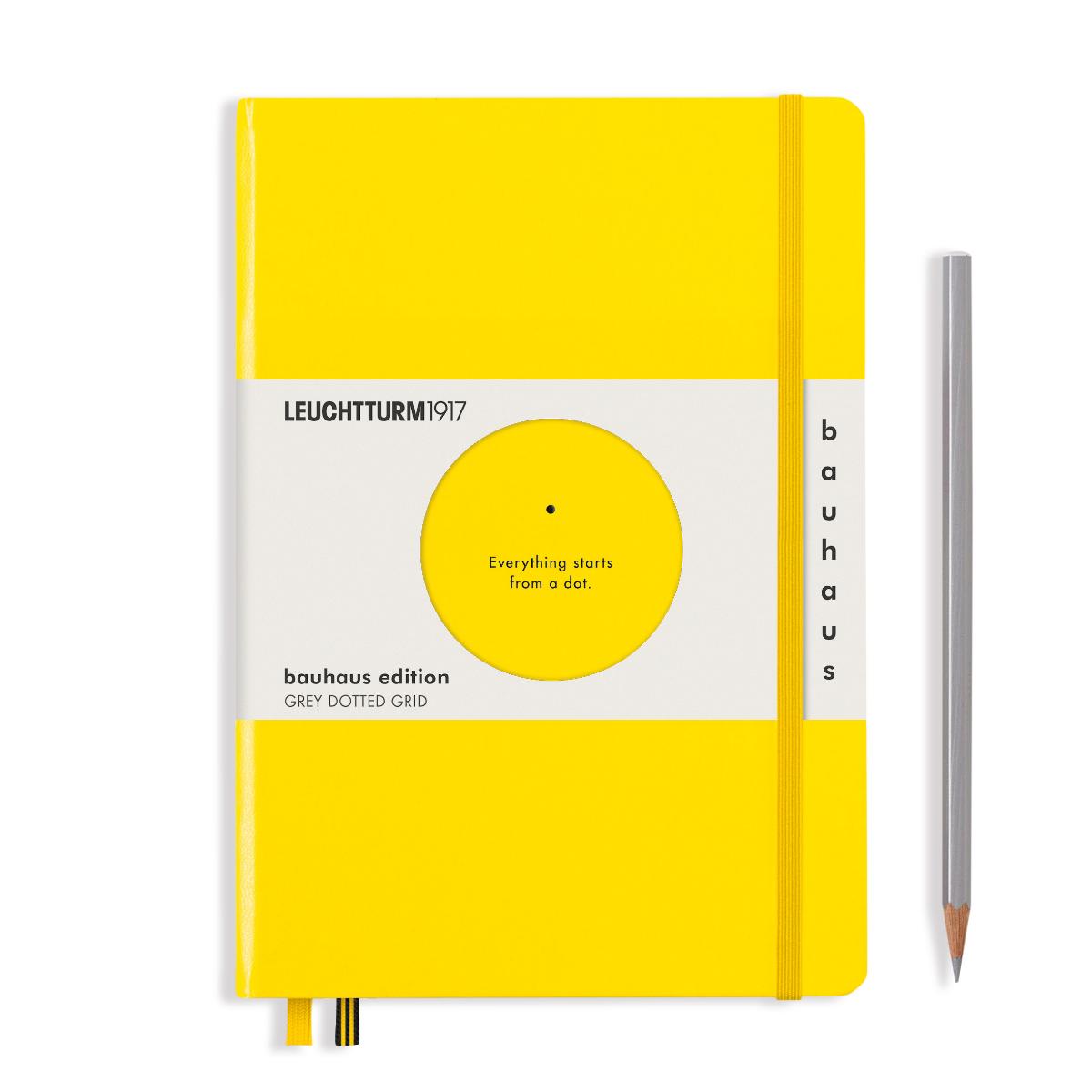 Caderno Leuchtturm1917 - Bauhaus Edition - Yellow - A5 Pontilhado Leuchtturm1917