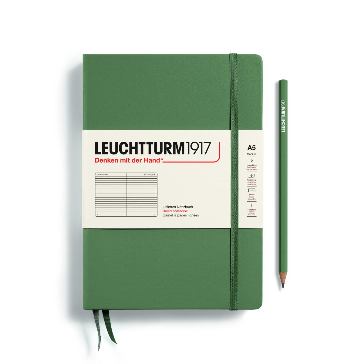 Caderno Leuchtturm1917 - Olive - A5 - Pautado Livraria Skilo