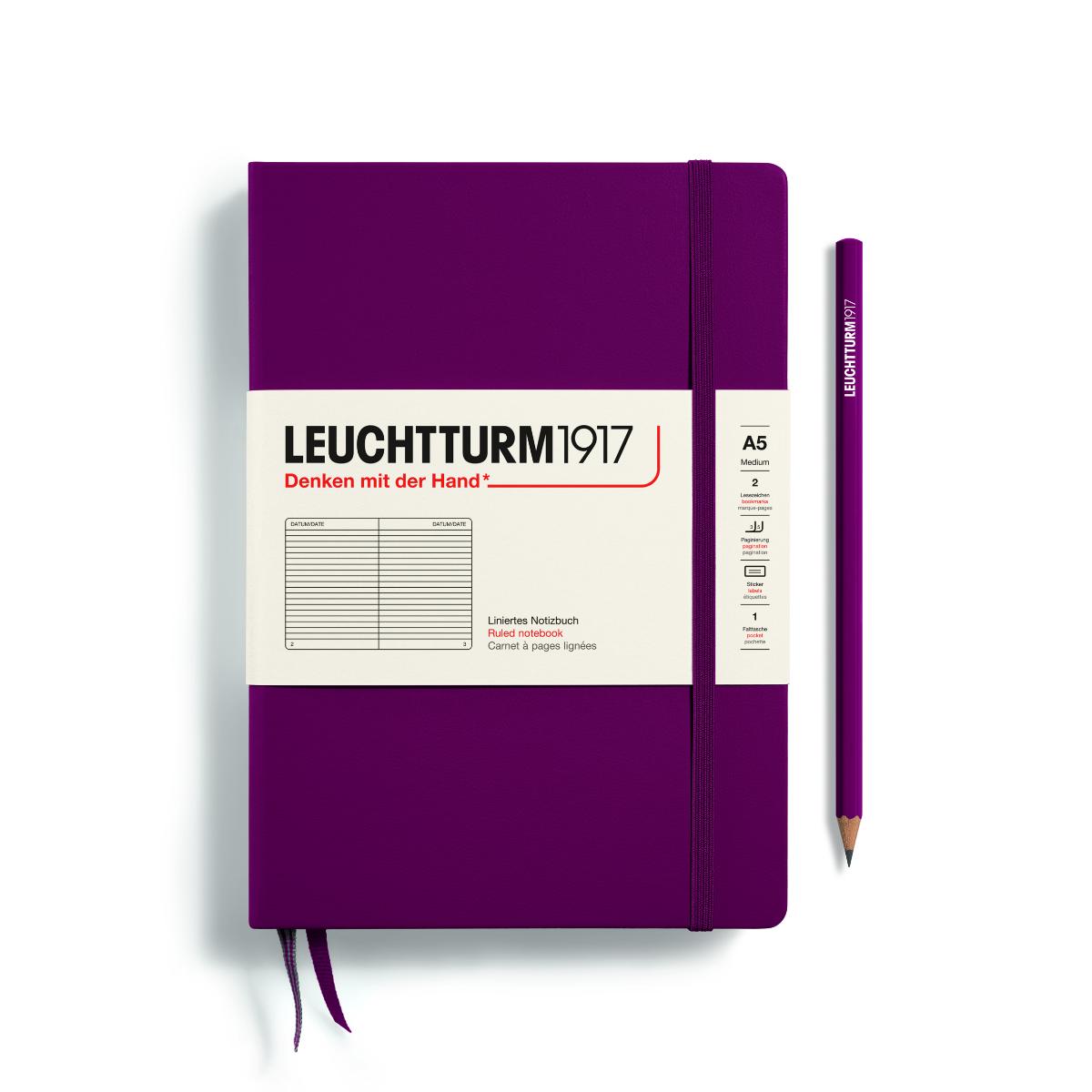 Caderno Leuchtturm1917 - Port Red - A5 - Pautado Leuchtturm1917