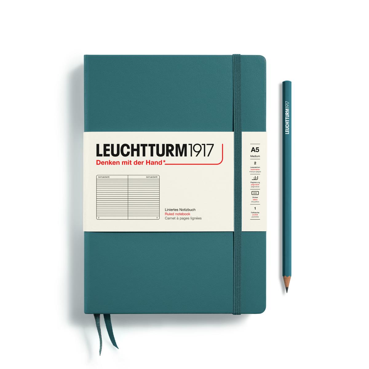 Caderno Leuchtturm1917 - Stone Blue - A5 - Pautado Leuchtturm1917